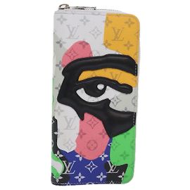Cartera Vertical Zippy Monograma LV Portrait LOUIS VUITTON M82590 Auth LV 92757SAM