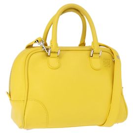 Borsa LOEWE in pelle 2 in 1 Gialla Argento Auth ka1544V