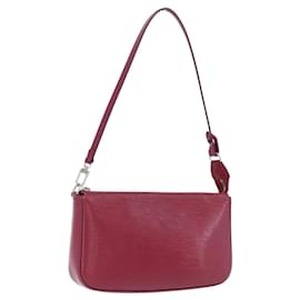 LOUIS VUITTON Pochette Accessoires Epi Pouch Fucsia M40777 LV Auth 171324A
