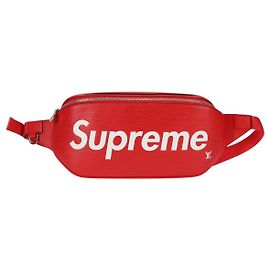 LOUIS VUITTON Epi LV �~ Supreme Borsa a Fanny PM Borsa per il Corpo Rossa M53418 LV Auth yk18136SM