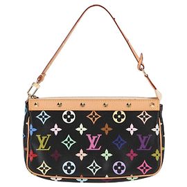 LOUIS VUITTON Pochette Accesorios Multicolor Monograma Negro M92648 Auth BA1927SAV
