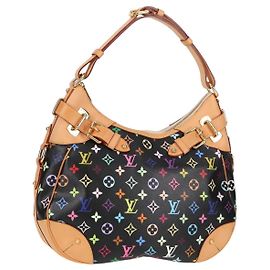 LOUIS VUITTON Bolsa de Hombro Greta Monograma Multicolor Negro M40196 Auth 124895SAV