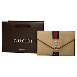 Clutch Vintage Gucci Horsebit Beige