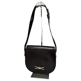 Céline Borsa a spalla in pelle vintage Celine Paris nera