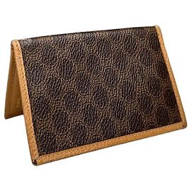 Céline Tarjetero Vintage Celine Paris Monograma Triomphe Marrón