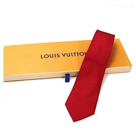 Cravatta in seta rossa Louis Vuitton