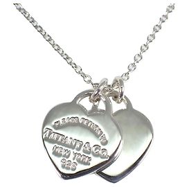 Collar Tag Doble Corazón Retorno 925 Tiffany & Co.