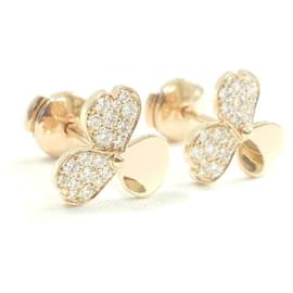 Orecchini in diamante a forma di fiore di carta in oro rosa 18K Tiffany & Co.