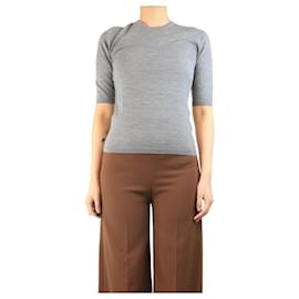 Haut en laine gris à manches courtes - taille S - Allude