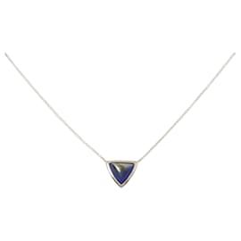 Autre Marque Collana agete in oro giallo K10 con labradorite e lapis lazzuli