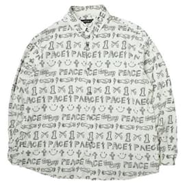roarguns GRAFFITI PRINT SHIRT Rayon Polyester Shirt - Autre Marque