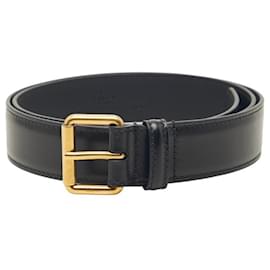 Cintura in pelle di vitello nera Gucci