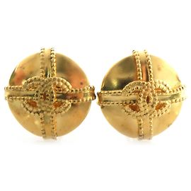 Chanel Gold Clip Ohrringe