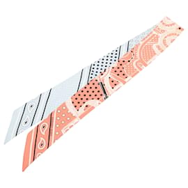 Foulard in seta Twilly Eperon d'Or arancione di Hermès