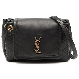 Borsa Nolita Monogram in Pelle di Agnello Nera Trapuntata Saint Laurent