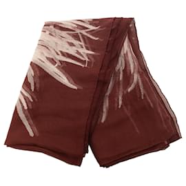 Sciarpa in mussola di seta rossa Dahlia Hermès 140