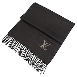Sciarpa in cashmere marrone con frange Louis Vuitton