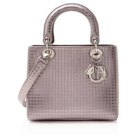 Dior Micro Cannage Metallic Kalbsleder Lady Dior Medium Tote
