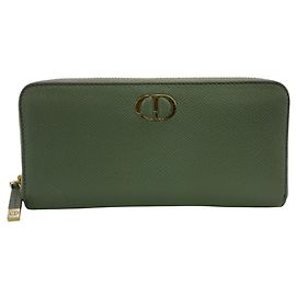 Billetera redonda con cremallera Montaigne Christian Dior en gris