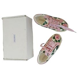 Dolce & Gabbana Ledersneaker mit floralem Druck