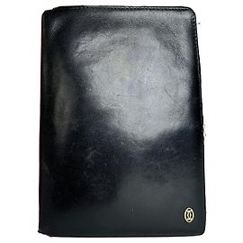 Vintage Cartier Leather Card Holder Black