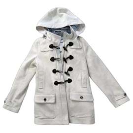 Abrigo Duffle-Coat Tommy Hilfiger - Crema/Ecru - Talla M - Estado Impecable