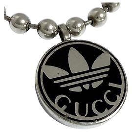 Collar Colgante para Hombre Gucci Adidas Trefoil Plata