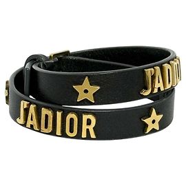 Collana choker doppia in pelle da donna Christian Dior