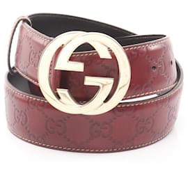 Gucci Guccissima Ledergürtel mit ineinandergreifendem G