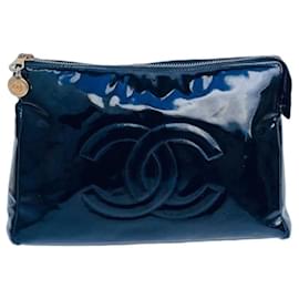 Chanel Clutch Tasche aus Lackleder Schwarz