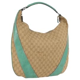 Borsa a Spalla GG Canvas Gucci Beige 124358 Auth AMZ130