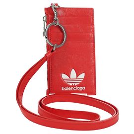 Funda de cuero roja BALENCIAGA adidas Collaboration Fragment 721894 Auth SW2295M