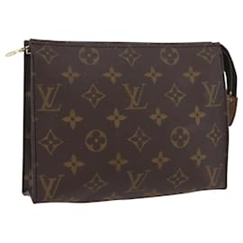 LOUIS VUITTON Poche Toilette Monogram 19 M47544 LV Auth ki6623