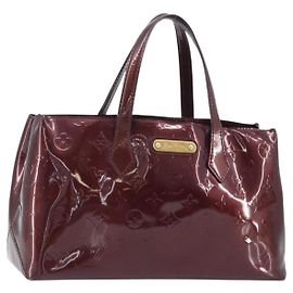 LOUIS VUITTON Borsa Wilshire PM Monogram Vernis Rossa Favist M91644 Auth BA11762