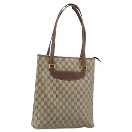 Gucci Borsa Tote GG Supreme in PVC beige e oro 002 39 6130 Auth BA11743