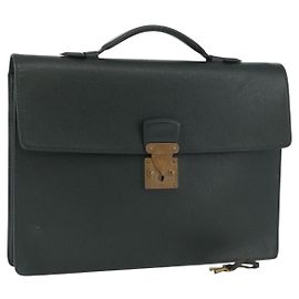 LOUIS VUITTON Cartella Kourad in Taiga Borsa da Lavoro Épicea T16786 LV Auth YKZ346