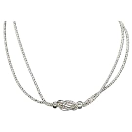 Autre Marque Collana a nodo centrale in doppia corda TIFFANY&Co. in argento Ag925 Auth am11156SAM