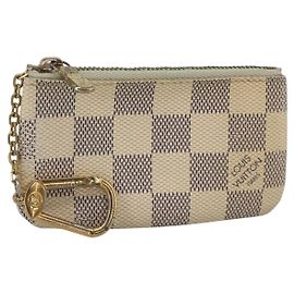 LOUIS VUITTON Damier Azur Pochette Cles Coin Purse N62659 LV Auth BAZ751