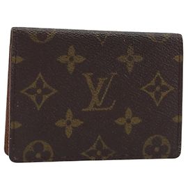 LOUIS VUITTON Monogram Porte 2 Cult Vertical Pass Case M60533 LV Auth BA11518