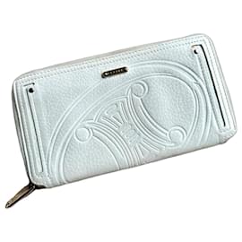 Céline white leather Triumph companion wallet