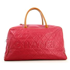 Sac de voyage Duffle Grand Logo Caviar Chanel 1999