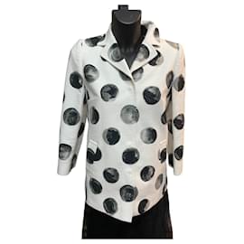Dolce & Gabbana Polka Dot Cotton Jacket – White & Black