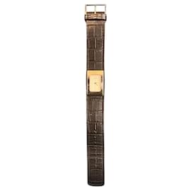 Hermès Watch Black Leather Silver