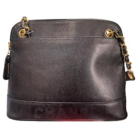 Bolsa Chanel 1996 em couro texturizado preto