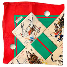 Hermès silk scarf LE MONDE DU POLO