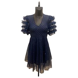 Robe en tulle bleu Valentino avec sequins (Resort2020)