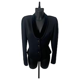 Giacca nera Lanvin con colletto in velluto
