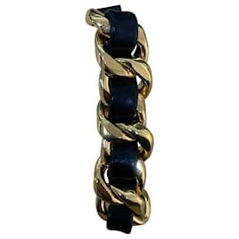 Pulsera de Cadena y Cuero CHANEL en Negro - Chanel