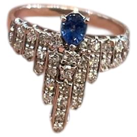 Bague tiara en or blanc 18K - Autre Marque