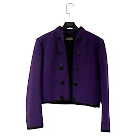 Giacca bolero viola Saint Laurent